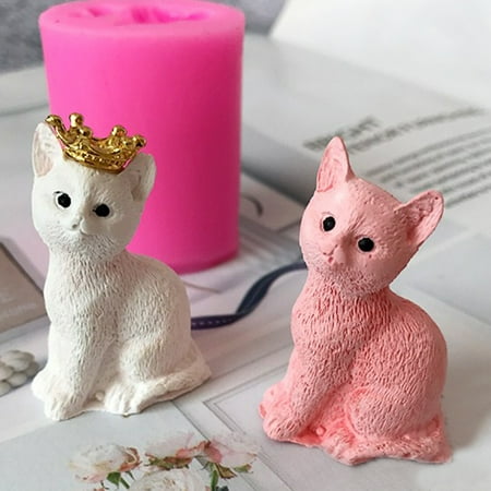 3d Petit Chat Bougie Moule Moule De Savon Moule Chocolat Moule Diy Savon Moules De Decoration De Gateau Outils Walmart Canada