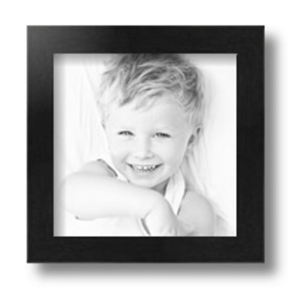 ArtToFrames 7" x 7" Black Picture Frame, 7x7 inch Black Wood Poster Frame (WOM-5141)