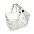 thumbnail image 2 of Clear Handheld Basket for Bathroom and Kitchen Storage, Portable Plastic Organizer with Handle for Toiletries, & Household Supplies, 10.4 x 6.8 x 6.6 in, 2 of 6