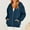 Navy, variant on AOOCHASLIY Fashion Sweatshirt Womens V Neck Pullover Zipper Pocket Tops Long Sleeve Hooded Blouse
