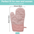 thumbnail image 6 of Oven Mitts, LAMSTOM Extra Long Oven Gloves, 500℉ Heat Resistant Oven Mitts with Non-Slip Silicone Pattern, Waterproof, Long Flexible Thick Gloves for BBQ Kitchen Baking Cooking (2-Piece Set, Pink), 6 of 7