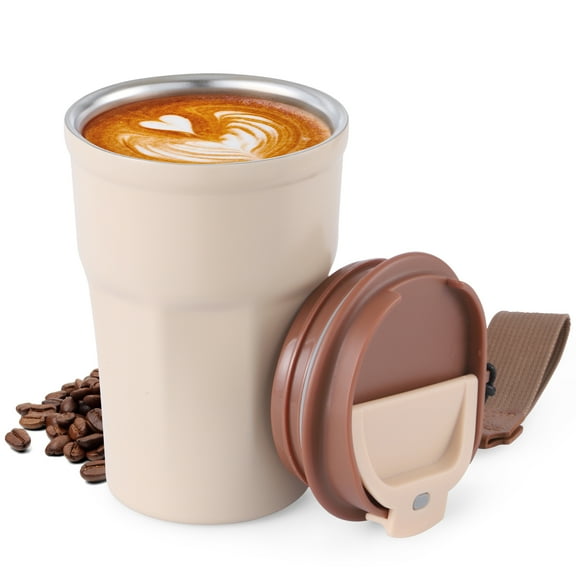 Ochapa 360 ML/12oz Coffee Tumbler, Double Walled Stainless Steel Insulated Travel Coffee Mug