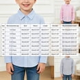 thumbnail image 4 of WUANDIXFA Boys Dress Shirts Long Sleeve Casual Shirts Button Down Lapel Shirt Toddler Boy Trendy Spring Fall Tops Boys Dress Shirt,Blue,5-6 Years, 4 of 5