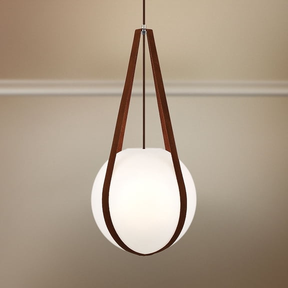Eurofase Rosemount 12 1/4" Modern Sling Opal White Glass Pendant Light