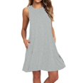 thumbnail image 2 of HAJWOH Summer Dresses for Women Party Dress Casual Sleeveless Sundress Knee Length Dress with Pockets, 2 of 6