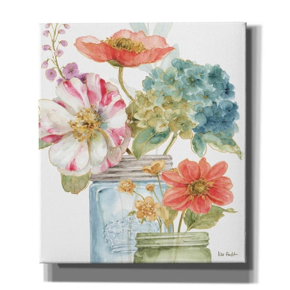 Epic Graffiti 'Rainbow Seeds Flowers IX' by Lisa Audit, Canvas Wall Art, 26"x30"