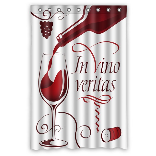 Cortina de ducha de poliéster impermeable ABPHQTO Rojo 120x180 cm con ganchos