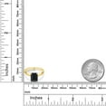 thumbnail image 3 of Gem Stone King 10K Yellow Gold Black Onyx Women Engagement Ring (2.10 Cttw, Emerald Cut 9X7MM, Gemstone Birthstone, Available in Size 5, 6, 7, 8, 9), 3 of 4