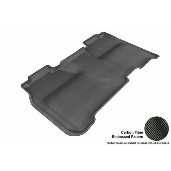 3D MAXpider 2014-2019 Fits Chevrolet Silverado 1500 Fits GMC Sierra 1500 2015-2019 Silverado 2500 3500 HD Sierra 2500 3500 HD Crew Cab Kagu 2nd Row Black Carbon Fiber Pattern Floor Mat L1CH04021509