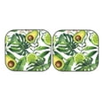 thumbnail image 7 of Bingfone Watercolor Green Tropical Print 2-Piece Sun Shade Front Windshield - Foldable Car Front Window Sunshades For Most Sedans Suv Truck - Large, 7 of 7