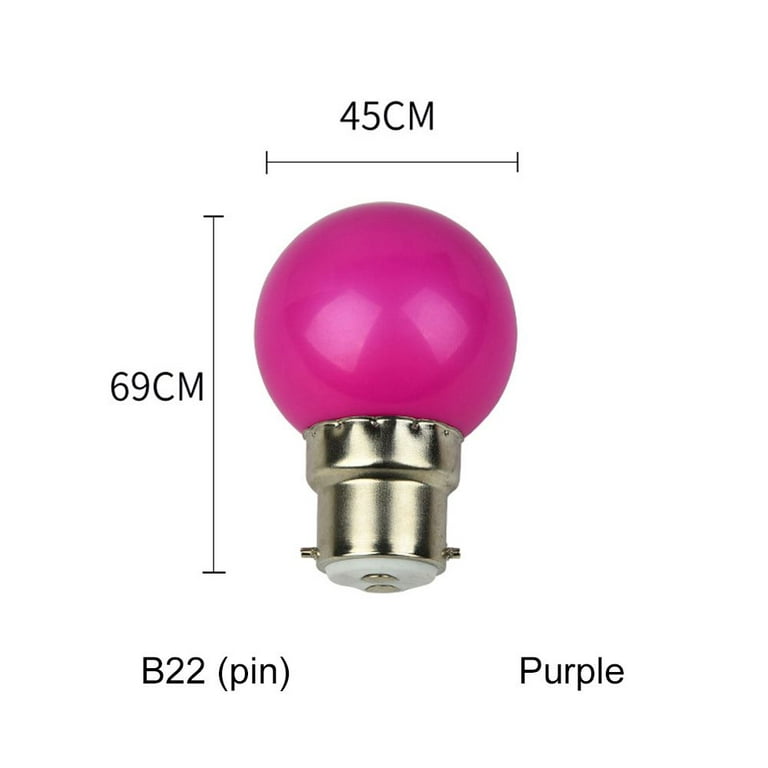 3W SMD 2835 Lamparas Home Decor E27 B22 G45 Lamp LED Bulb Colorful Light  PURPLE B22