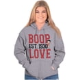 thumbnail image 4 of Vintage Cartoon Betty Boop Love 1930 Women Plus Size Zipper Hoodie Brisco Brands 2X, 4 of 5
