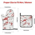 thumbnail image 4 of Delicate Cherry Blossoms Print Oven Mitts and Pot Holders Sets 4 Piece Set Kitchen Women Men Cooking Baking Microwave Heat Resistant, 4 of 6
