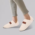 thumbnail image 2 of Dakaela Slipper for Women Men Fuzzy House Sock Shoes Lightweight Slip on Casual Walking Flats White 9, 2 of 7