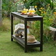 thumbnail image 6 of Cambridge Casual Sailendra Collection Wood Outdoor Console Table, Dark Gray, 6 of 11