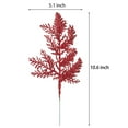 thumbnail image 4 of Spencer 10PCS Red Ferns Artificial Christmas Glitter Pine Leaves Picks Needles Simulated Tree Branch Ornaments for DIY Xmas Tree Wreath Wedding New Year Decorations, 4 of 11