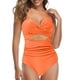 thumbnail image 1 of Gibobby Trajes de Baño Mujer Completos Traje de baño 2023 para mujer, traje de baño Sexy recortado con cintura alta, traje de baño con cordones frontales(Naranja,XL), 1 of 4