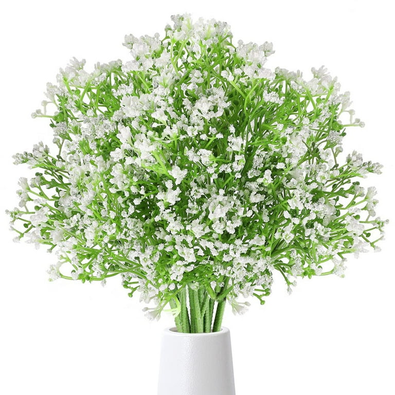 Homcomoda Artificial Flowers Babies Breath Flowers Fake Gypsophila Plants Bouquets for Wedding Home DIY Decoration (A-White, 12pc)