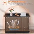 thumbnail image 6 of WSWJY Wooden Hidden Cat Litter Box Enclosure Furniture, Decorative Hidden Cat Washroom House, Multi-Style Concealed Cat Litter Cabinet for Indoor Cats 29.8'' Black, 6 of 13