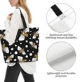 thumbnail image 4 of Bingfone Canvas Tote Bag for Women with Inner Pocket Aesthetic Cute Shopping Tote Bags Reusable Grocery Bags-Honey Bees at Night, 4 of 9