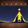 thumbnail image 5 of Nativity Scene Banner Christmas Decoration Religious Theme Star Design Peaceful Night Banner for Holiday Display Church Event Home Decoration, 5 of 9