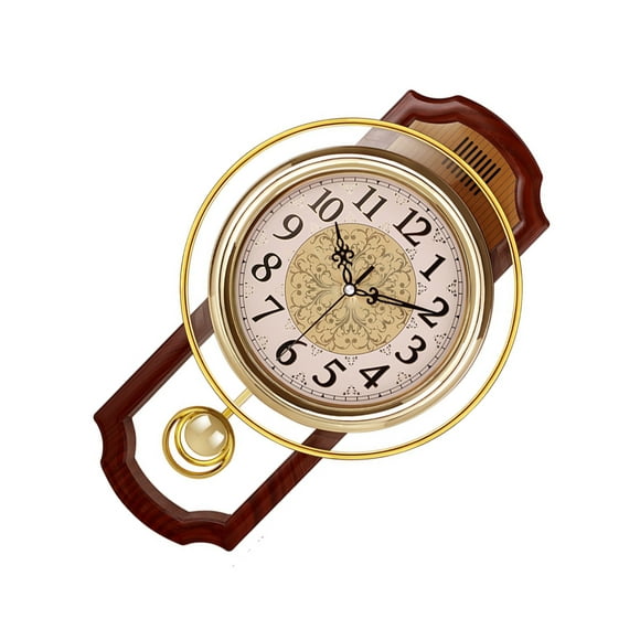 Goriertaly Facile à Lire Opération Silencieuse Intemporelle Horloge Murale Décorative pour Unisexe Grande Horloge Murale Horloges Murales Couleur Bois Carré