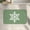 Snowflakes, variant on Snowman Winter Door Kitchen Mat, Bathroom Rug Bath Rugs Outdoor Christmas Snowman Mat, Front Door Rug, Snowmen Winter Mat, 24"x17"
