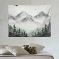 thumbnail image 4 of COMIO  Mountain Forest Tapestry, Misty Foggy Black and White Tree Landscape Watercolor Art Wall Tapestries, Nature Scenery Tapestry for Bedroom Living Room Backdrop, 4 of 7
