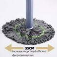 thumbnail image 4 of 2 in 1 Dehydrated Mop - Self-Wringing Torsion Mop, Floor Spin Mop System with Wringer Set, 360 Degree Spin Round Wall Cleaning Mop, Microfiber Cloth Mop Wet and Dry for Bathroom Floor Wall Bed, 4 of 7