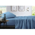 thumbnail image 2 of Kamas Deep Blue Full Sheets Set - 600 Thread Count 100% Egyptian Cotton- Sateen Weave for Soft and Silky Feel, Fits Mattress Upto 16'' Deep Pocket, 2 of 3