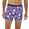 thumbnail image 2 of Picia mushroom rainbow Skull cartoon Pattern Men's Athletic Long Leg Briefs , Performance Stretch Underwear，Moisture-Wicking, 2 of 7