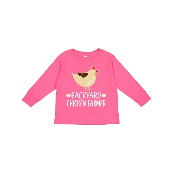 Inktastic Backyard Chicken Farmer Boys or Girls Long Sleeve Toddler T-Shirt