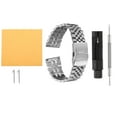 thumbnail image 1 of Correa de reloj de malla de acero inoxidable Uxcell de 24 mm, correa de metal universal con liberación rápida, cierre de doble bloqueo, bandas de reemplazo para hombres y mujeres., 1 of 7