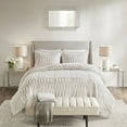 thumbnail image 2 of Madison Park Soft Plush Comforter Long Faux Fur Design, Mid Century, Modern All Season Down Alternative Bedding Set with Matching Sham, King/Cal King, Gia, Natural/Blush 3 Piece, 2 of 4