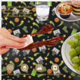 thumbnail image 6 of Basketball and Jersey Black Pattern Round Tablecloth 70"x70", Wrinkle Resistant Wipeable Table Cover for Kitchen Dining Room Picnic Patio and Party, 6 of 6