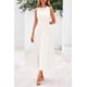 thumbnail image 3 of Vestido PRETTYGARDEN 2025 sin mangas línea A plisado blanco XXL, 3 of 8