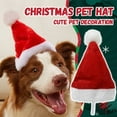 thumbnail image 2 of Dog/Cat Christmas Hat - Plush Fabric, 3D Classic Pattern, Comfortable for Christmas Pet Costume & Pet Christmas Decoration, 2 of 6