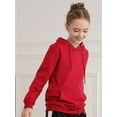 thumbnail image 5 of MSemis Kids Boys Girls Hooded Sweatshirt Long Sleeve Hoodie Drawstring Pullover Tops 3-14 Red 3-4, 5 of 7