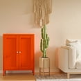 thumbnail image 7 of CHSHIN 31.5"H Modern Metal Bathroom Floor Cabinet with Shelves for Home,Entryway,Orange(Width:23.6"), 7 of 7