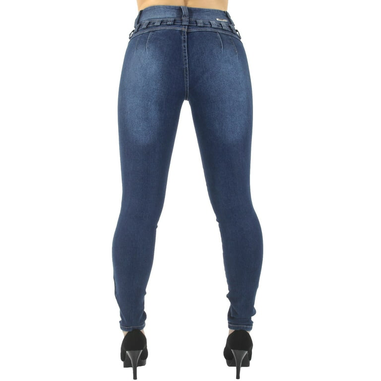 Fashion2Love Colombian Design High Waist Butt Lift Levanta Cola Skinny  Jeans 