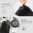 thumbnail image 5 of Walensee Shag Bath Rug, Non Slip Bath Mat for Bathroom, 20"x32", Black, Machine Wash, 5 of 9
