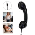 thumbnail image 1 of Classic Retro Telephone Handset, Plug-and-Play 0.14 in Audio Jack, Ergonomic Design for Clear Conversations on Mobile & Desktop(Blue glossy surface,Type c), 1 of 8
