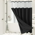 thumbnail image 5 of Shower Curtain under $5! CQCYD Shower Curtain Set Waterproof Polyester Fabric Bathroom Curtain with Hooks Liner for Bath Tub Shower Rod Window Privacy, 5 of 6