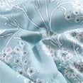thumbnail image 2 of DBOZE Bed in a Bag 3 Pieces Cotton Blend Comforter Sets, All Season Bedding Sets with Comforter and Pillowcases, All Season Down Alternative Ultra Soft Bedding. Blue/White,King, 2 of 5