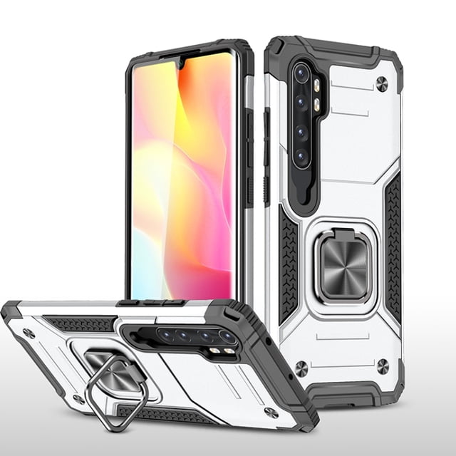 Funda de teléfono para Mi Note 10/Mi Note 10 Pro de Uso Rudo Shock color + Mica de Hidrogel