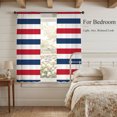 thumbnail image 3 of Red Blue Striped Sheer Curtains 63 Inch Length 2 Panels Set, Modern Minimalist Coastal Nautical Stripe Window Treatment Rod Pocket Curtains Sheers Drapes for Bedroom/Living Room/Kitchen 52x"63"x2, 3 of 8