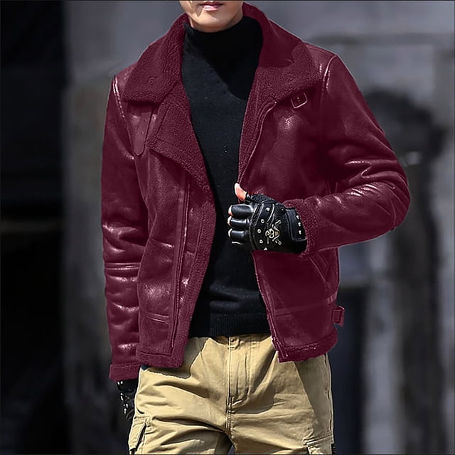 RKSTN Jackets for Men Single-breasted Jocket Zipper Plu Warm Cotton-padded Jacket Long Stand Collar Solid Color Fall and Winter Long Sleeve Jacket Coats