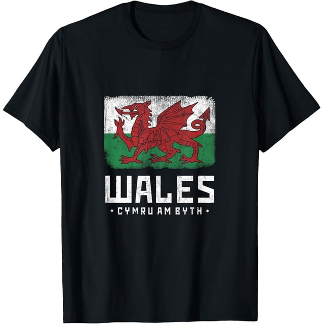 Camiseta con diseño de dragón galés con bandera de Gales Cymru Am Byth Welshman