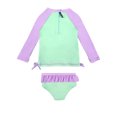 thumbnail image 4 of weVSwe Baby Girl Swimsuit UPF50+ Rash Guard Bating Suit 2-Pieces Long Sleeve Swimswear 0-6T, 4 of 7