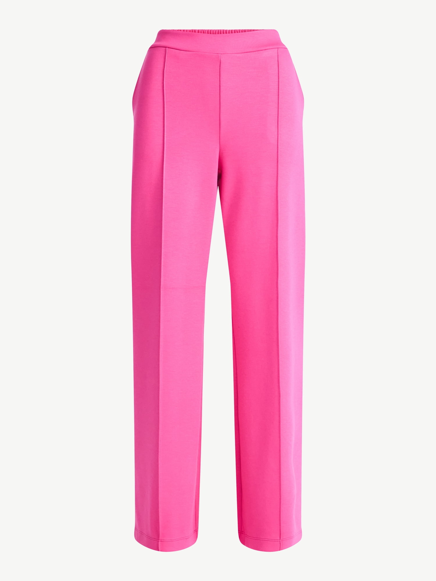 Scoop Women’s and Women’s Plus New Scubaknit Seamed Sweatpants, Regular and Short Lengths, Sizes XS-4X